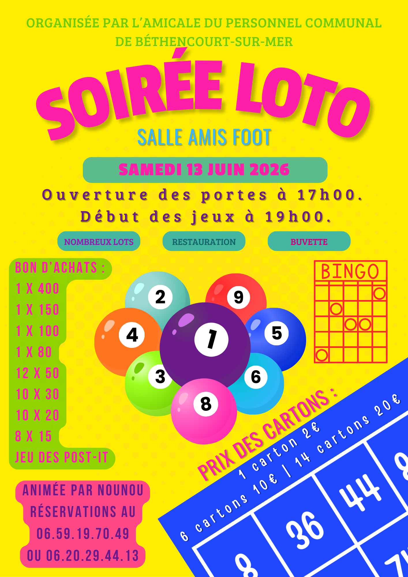 Lire la suite à propos de l’article Loto – Amicale du personnel